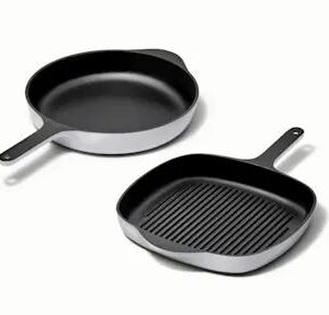 Cast Iron Skillet & Grill Pan Duo